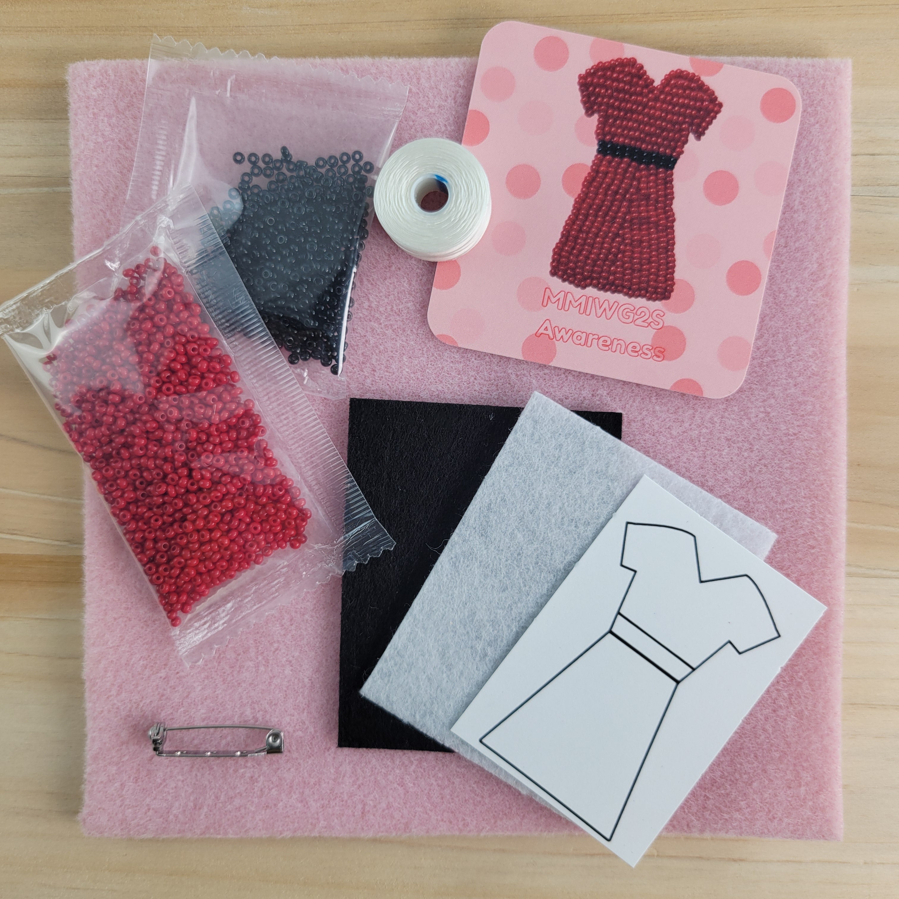 Red Dress Beading Kit