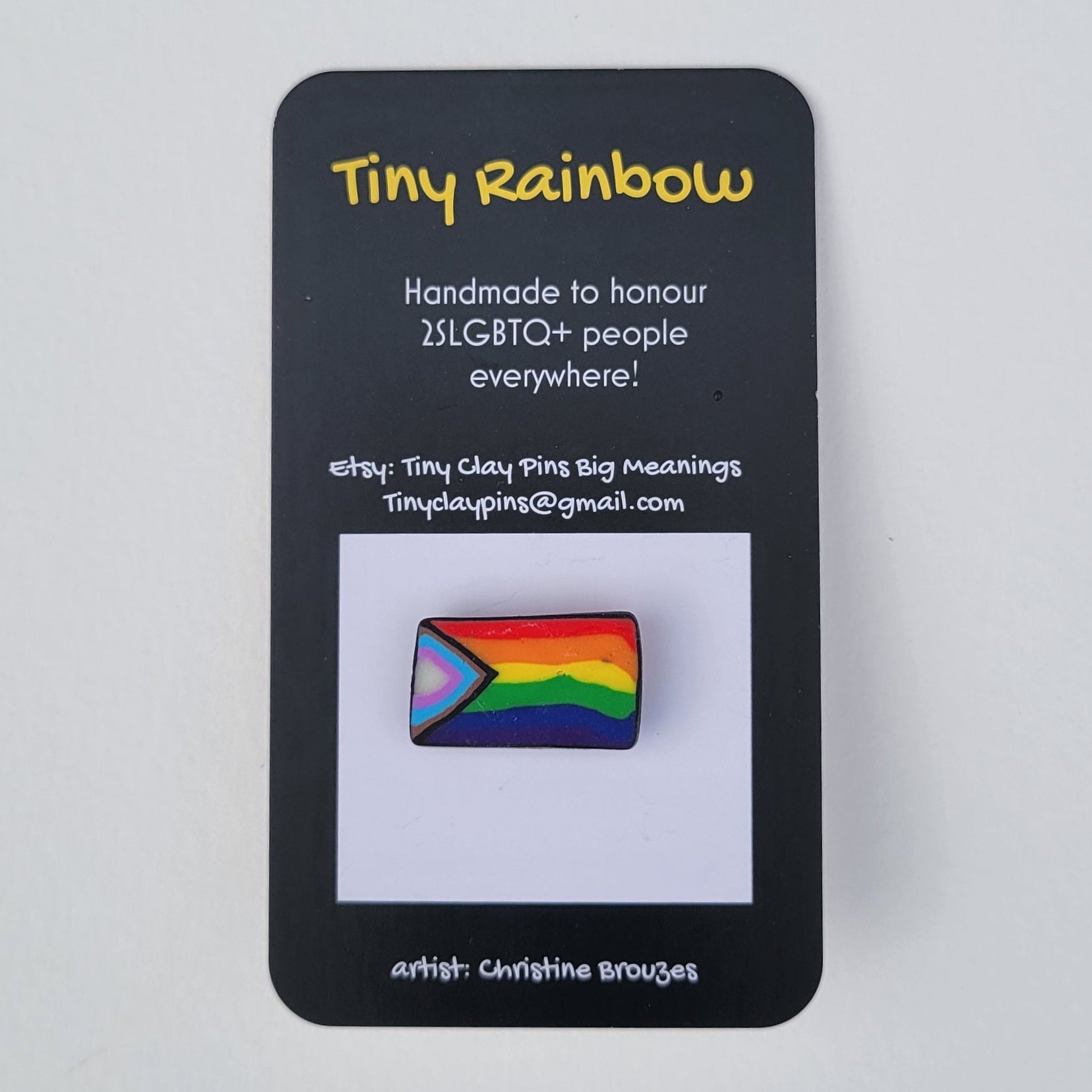 Tiny Clay Rainbow Pins