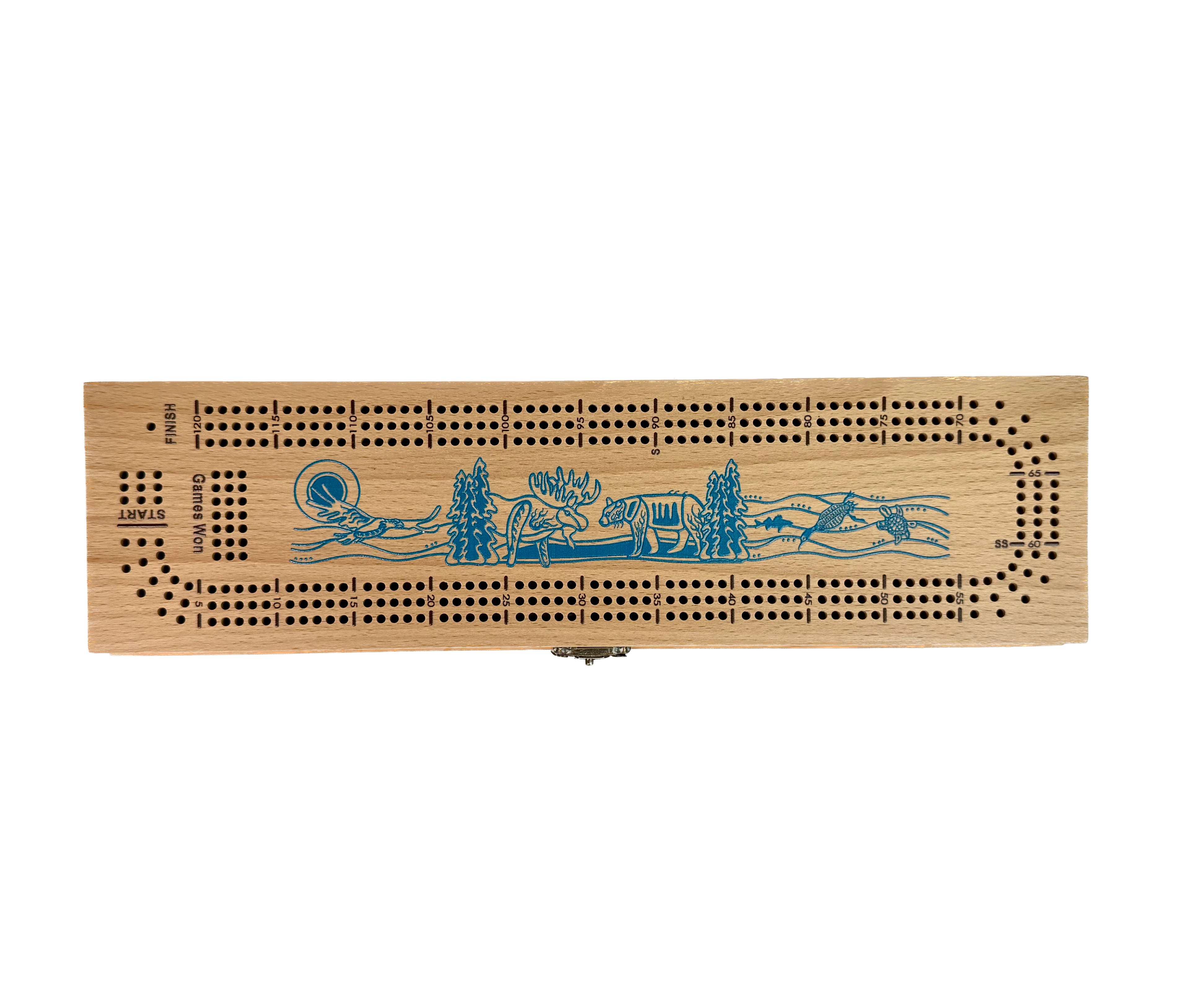 All My Relatives 3-Track Cribbage Board