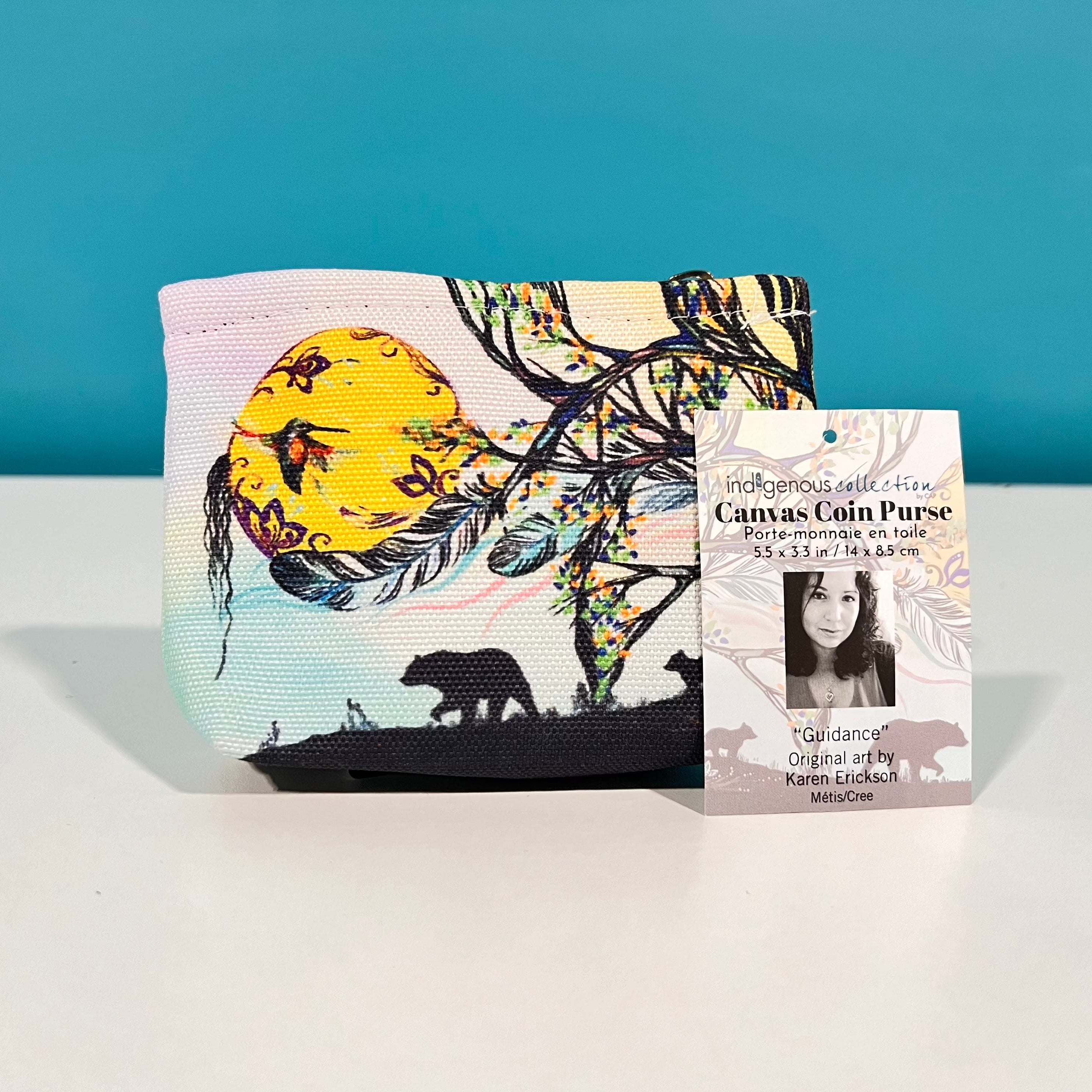 Indigenous Collection - Canvas Coin Purse "Leaving Soon"