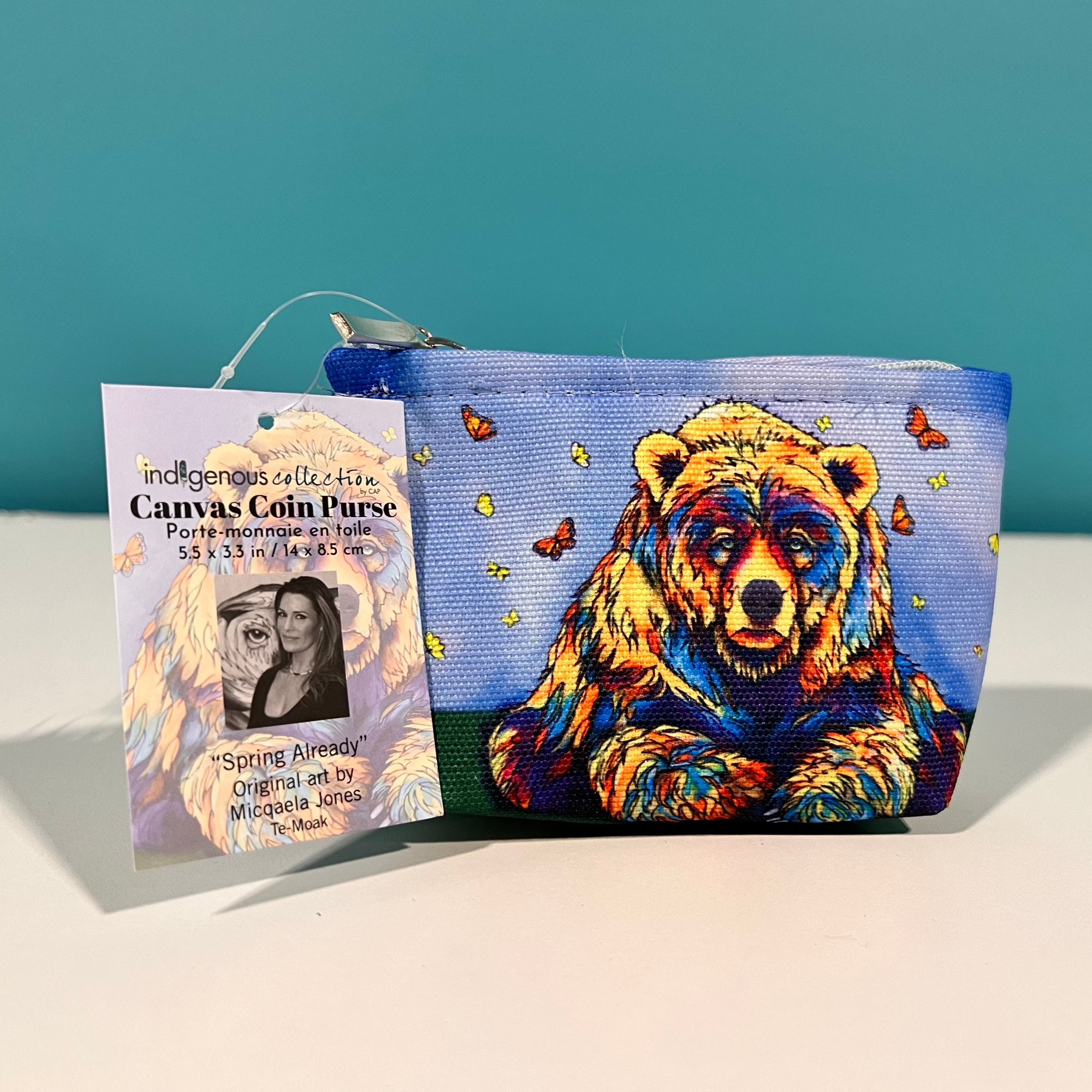 Indigenous Collection - Canvas Coin Purse "Leaving Soon"