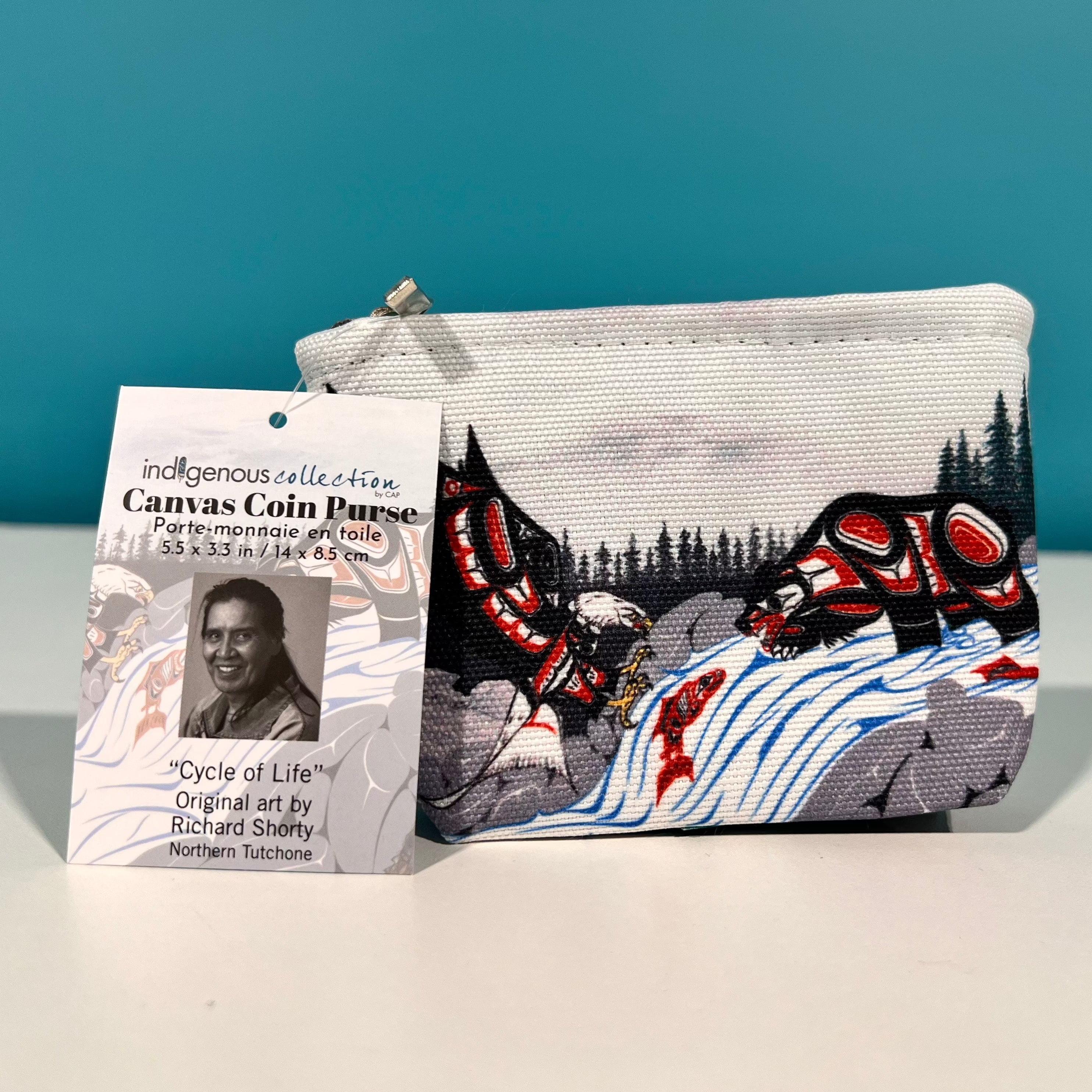 Indigenous Collection - Canvas Coin Purse "Leaving Soon"