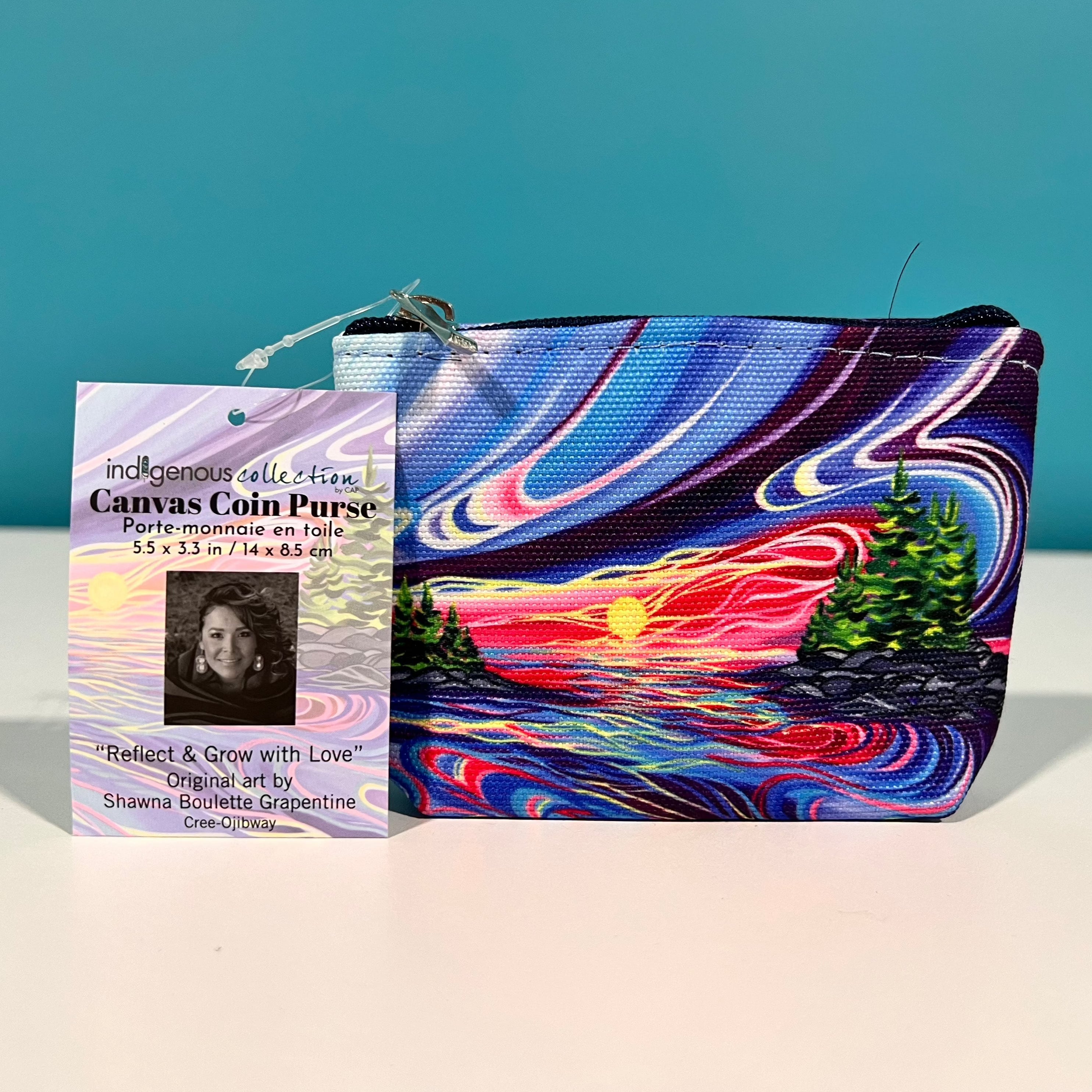 Indigenous Collection - Canvas Coin Purse "Leaving Soon"