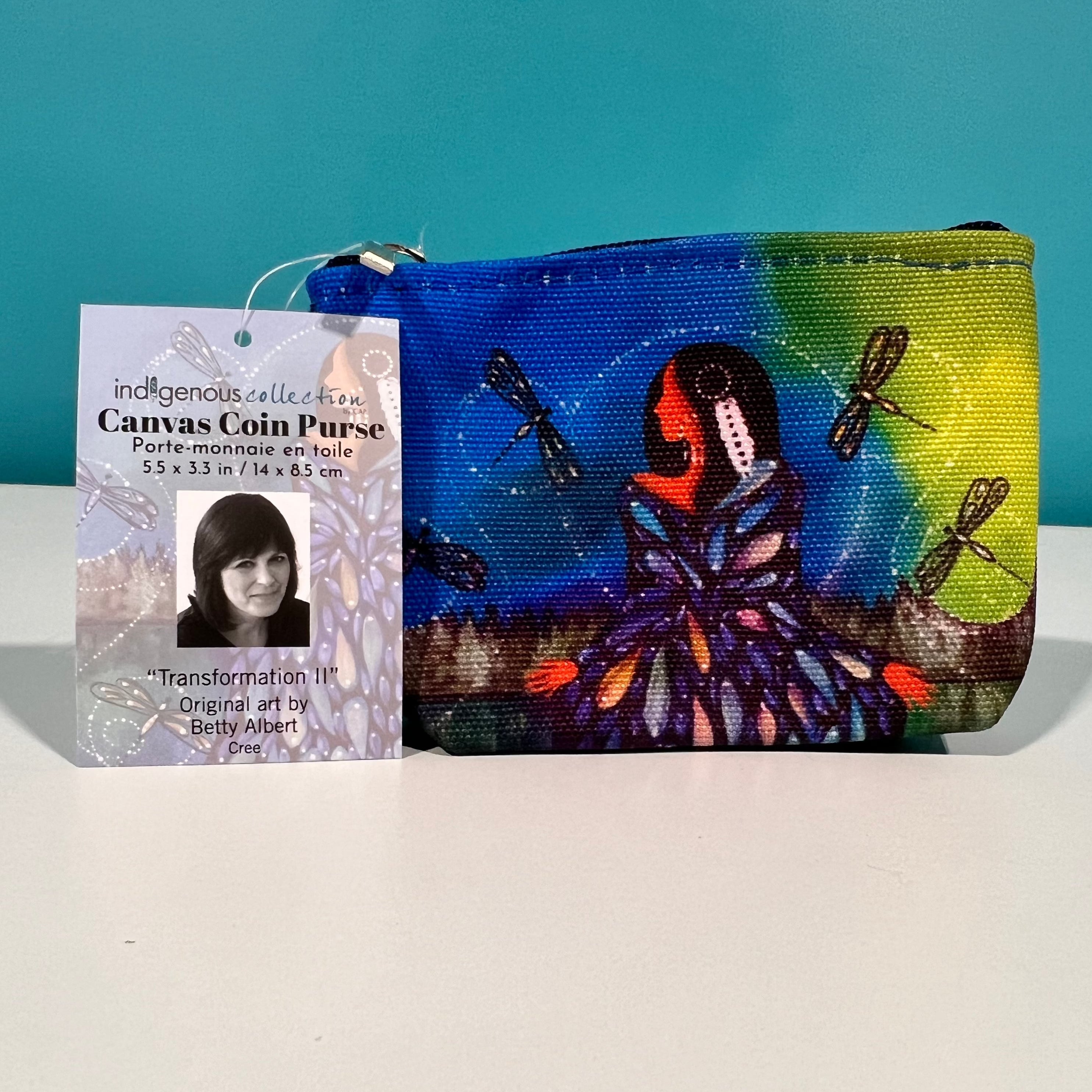 Indigenous Collection - Canvas Coin Purse "Leaving Soon"