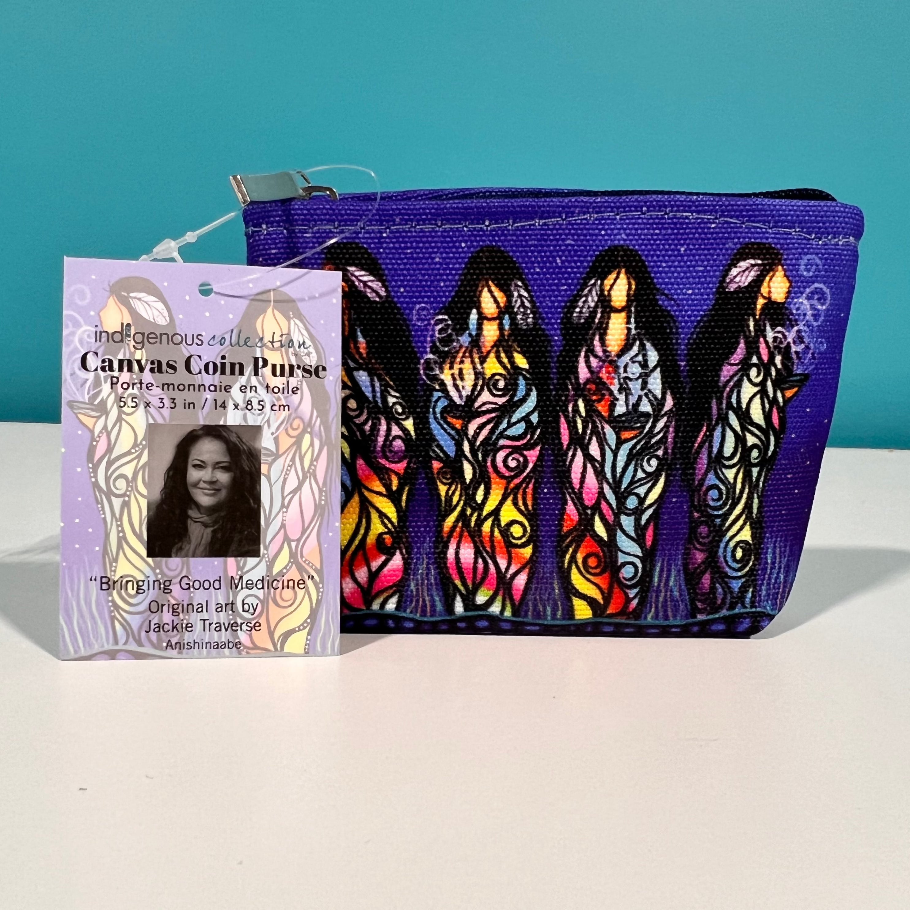 Indigenous Collection - Canvas Coin Purse "Leaving Soon"