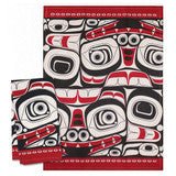 Art Printed Cotton Tea Towel - Indigenous Box