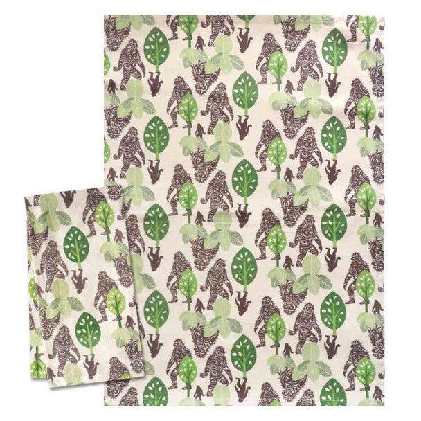 Art Printed Cotton Tea Towel - Indigenous Box