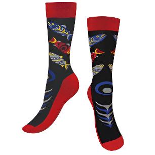 Cotton Blend Art Print Dress Socks - Indigenous Box