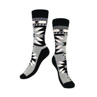 Cotton Blend Art Print Dress Socks - Indigenous Box