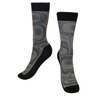 Cotton Blend Art Print Dress Socks - Indigenous Box
