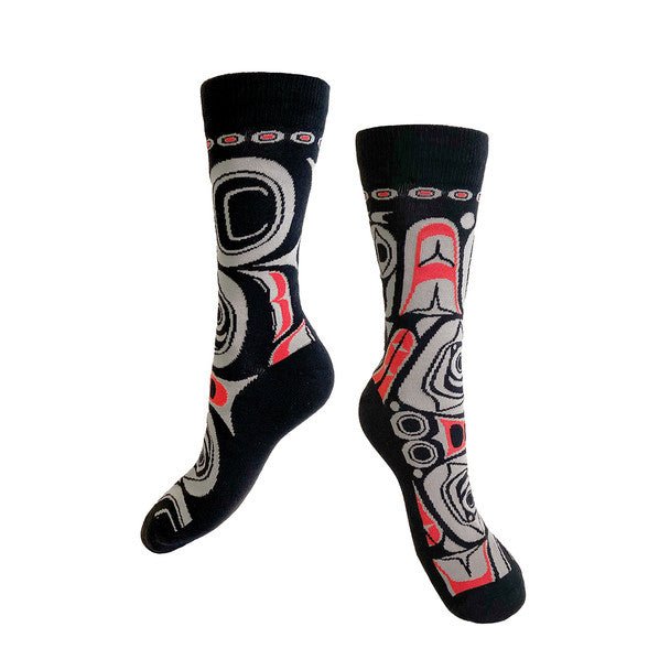 Cotton Blend Art Print Dress Socks - Indigenous Box