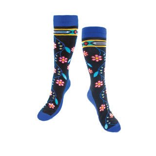 Cotton Blend Art Print Dress Socks - Indigenous Box