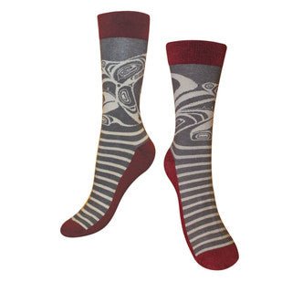 Cotton Blend Art Print Dress Socks - Indigenous Box