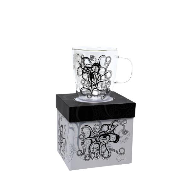 Double - Walled Glass Mug in Box - Indigenous Box