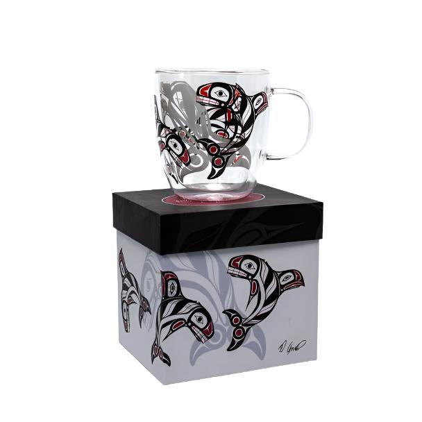 Double - Walled Glass Mug in Box - Indigenous Box