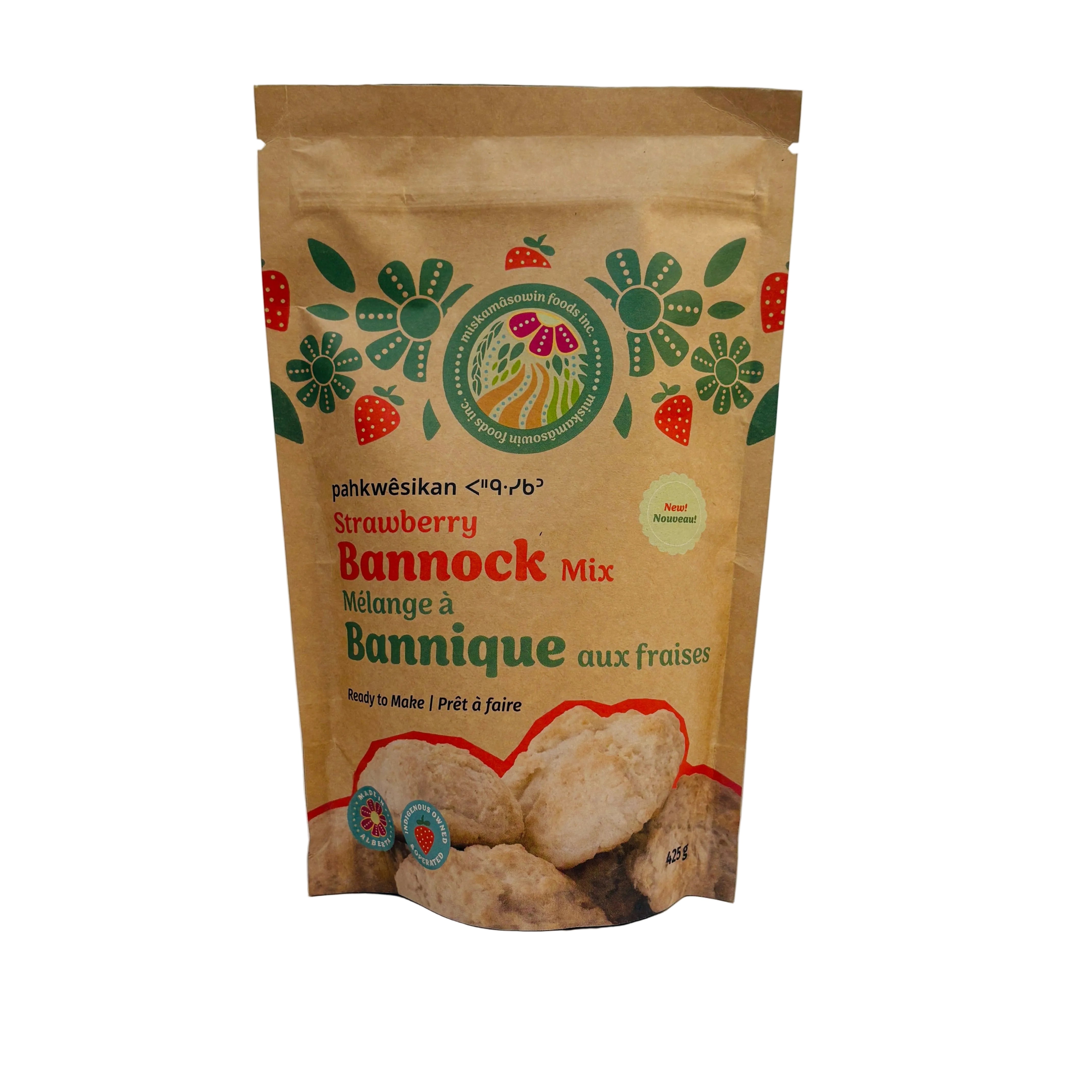 Pahkwesikan Strawberry Bannock Mix