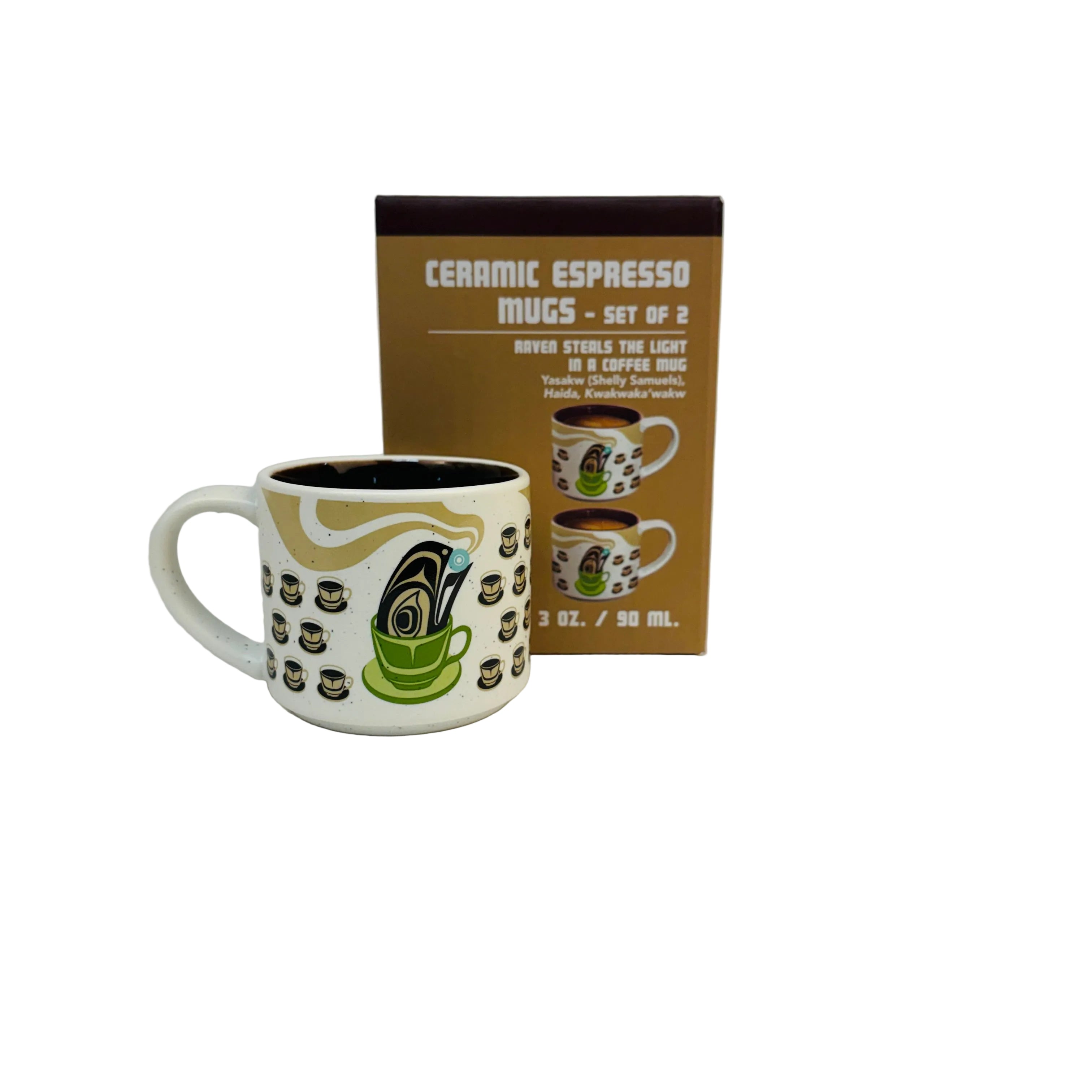 Native Northwest - Ceramic Espresso Mugs (Set of 2)