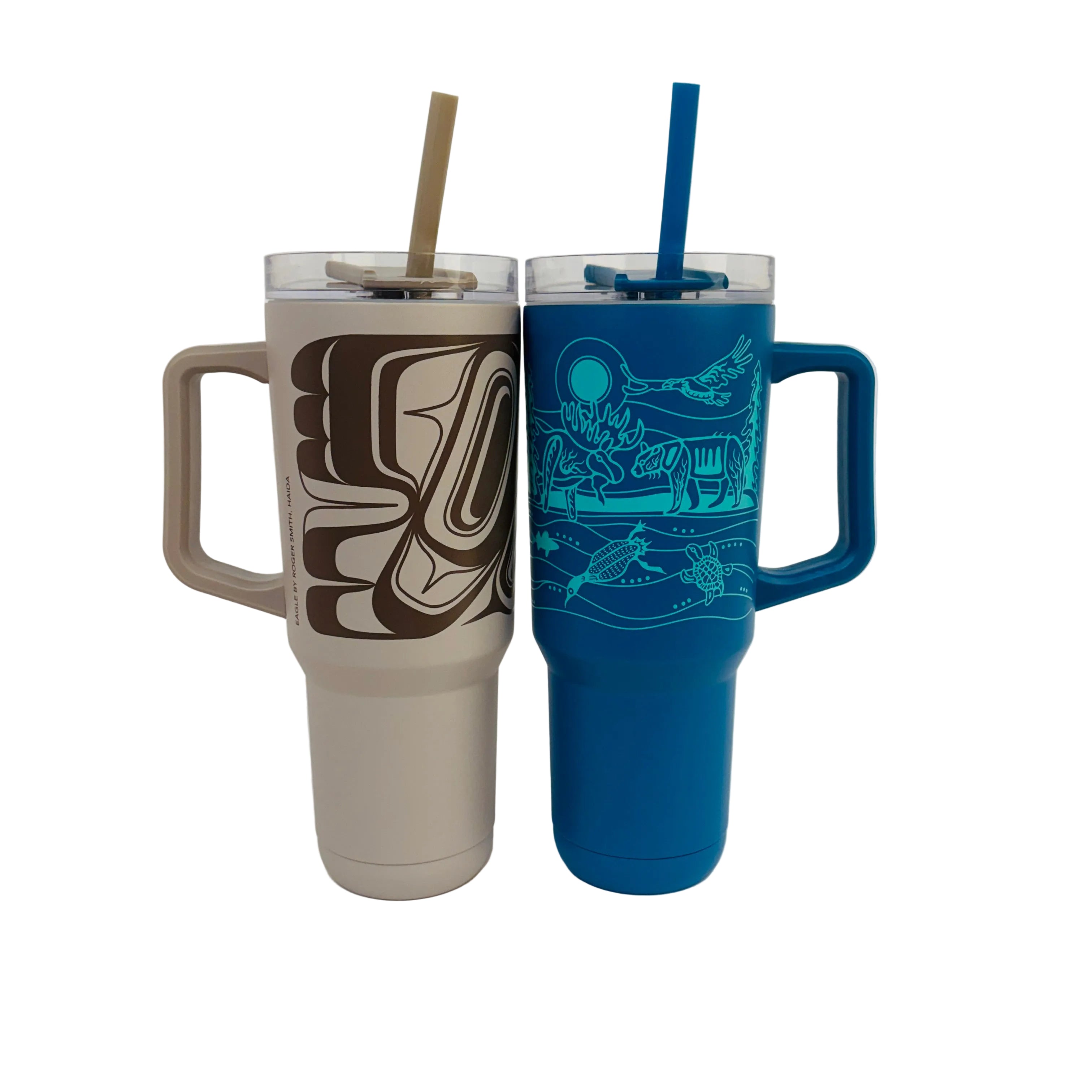 Native Northwest - 40 oz Insulated Tumbler with a straw