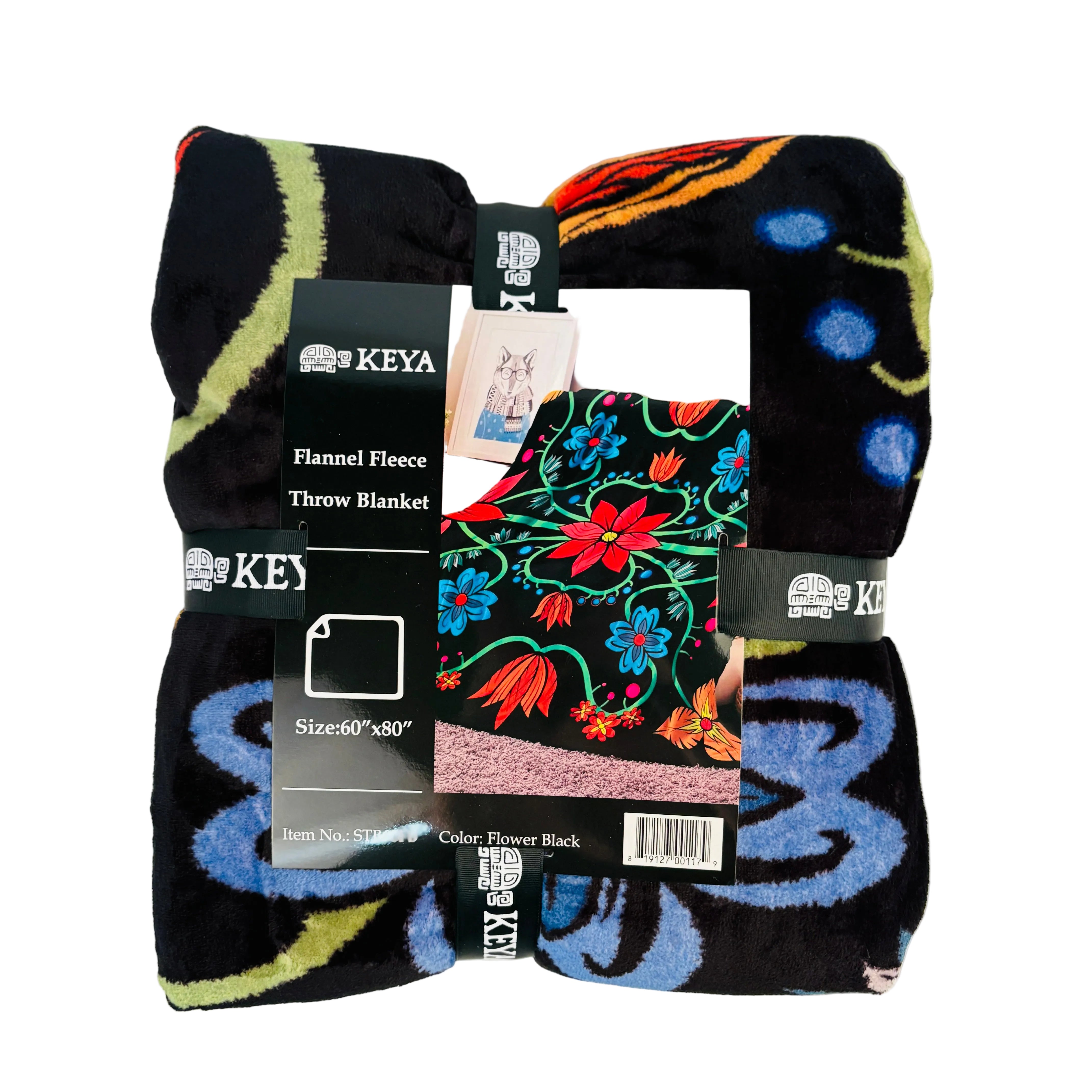 Keya - Floral Throw Blankets