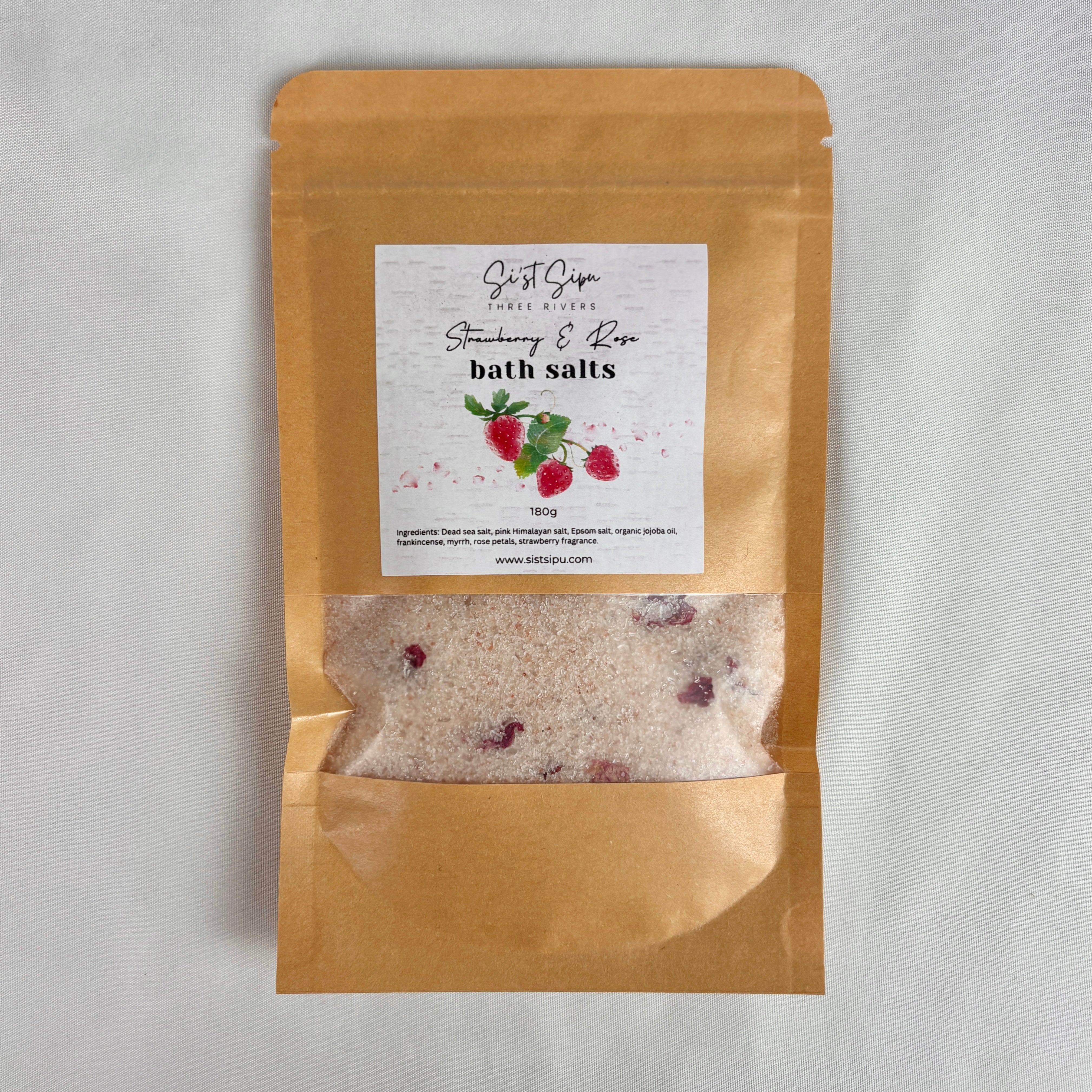 Si'st Sipu ~ Strawberry & Rose Bath Salts 180g