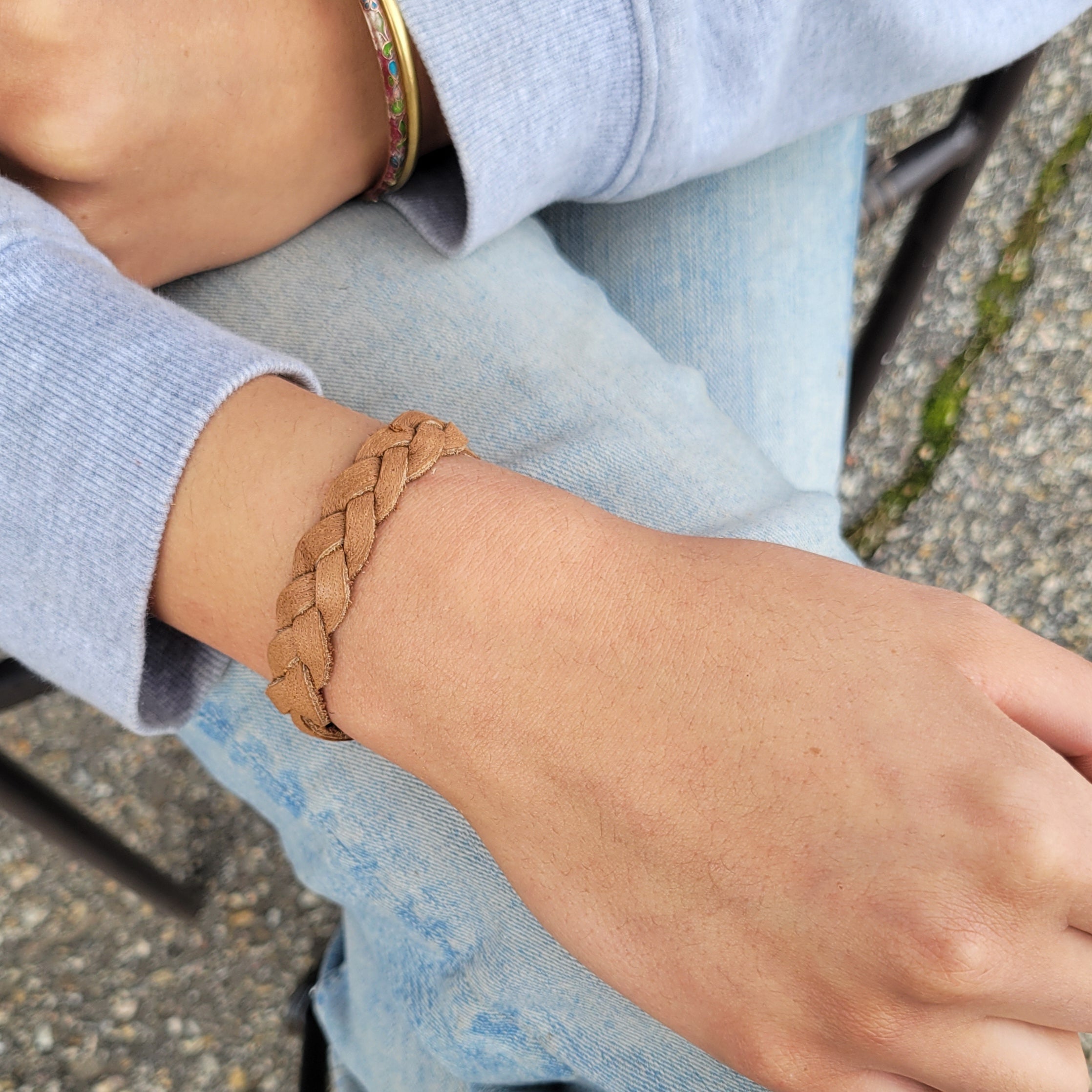 Light Brown Moosehide Bracelet