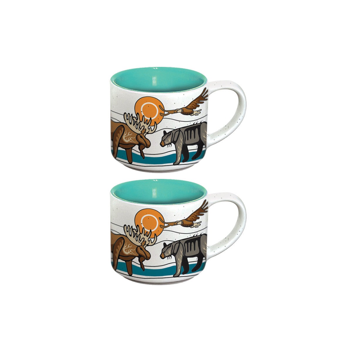 Native Northwest - Ceramic Espresso Mugs (Set of 2)