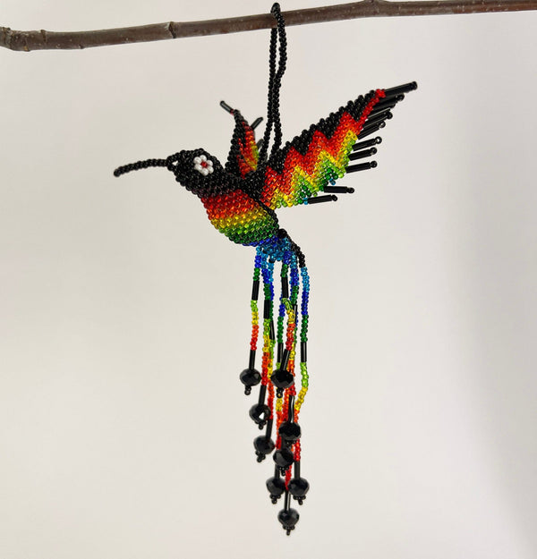 Wayne's Hummingbirds Beaded Art
