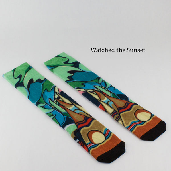 Art Print Dress Socks
