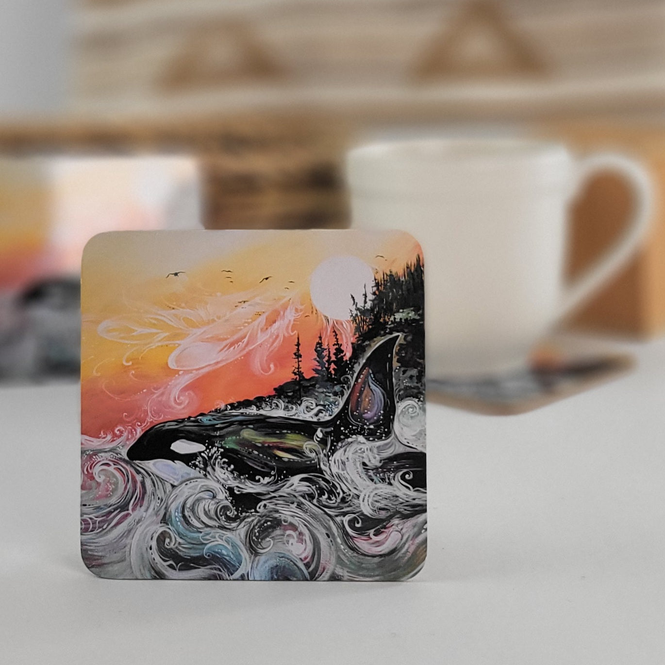Set of 4 Killer Whale Coasters