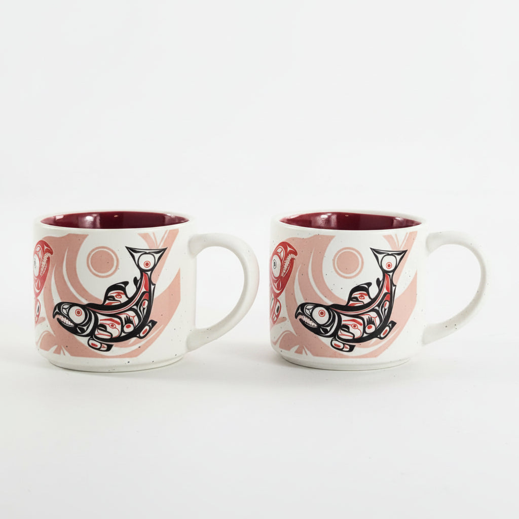 Salmon Espresso Mugs