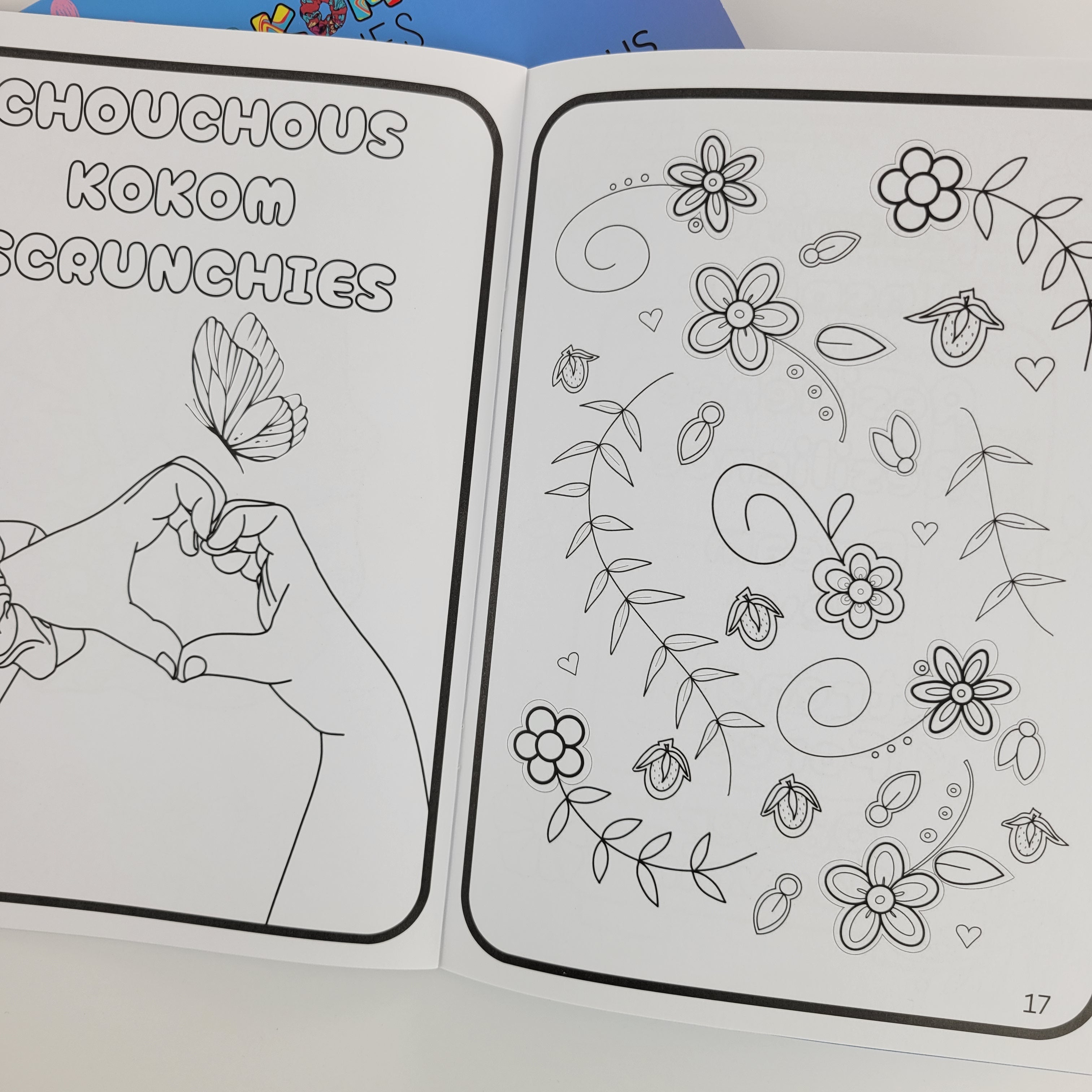 Kokom Scrunchies Bilingual Colouring Book
