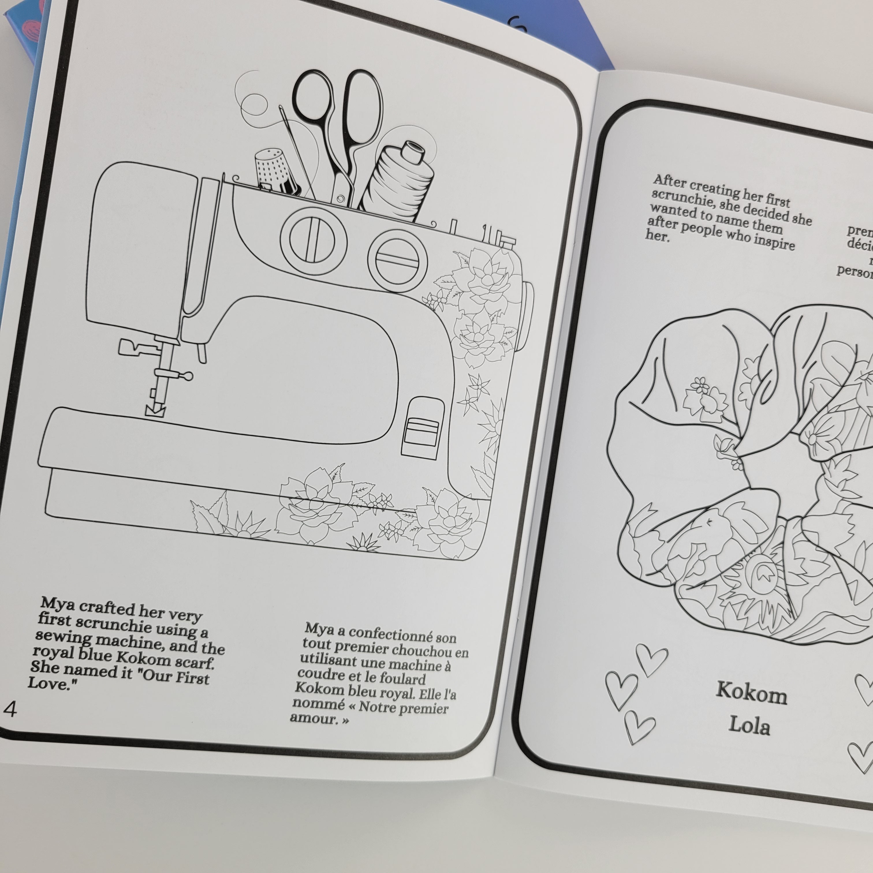 Kokom Scrunchies Bilingual Colouring Book