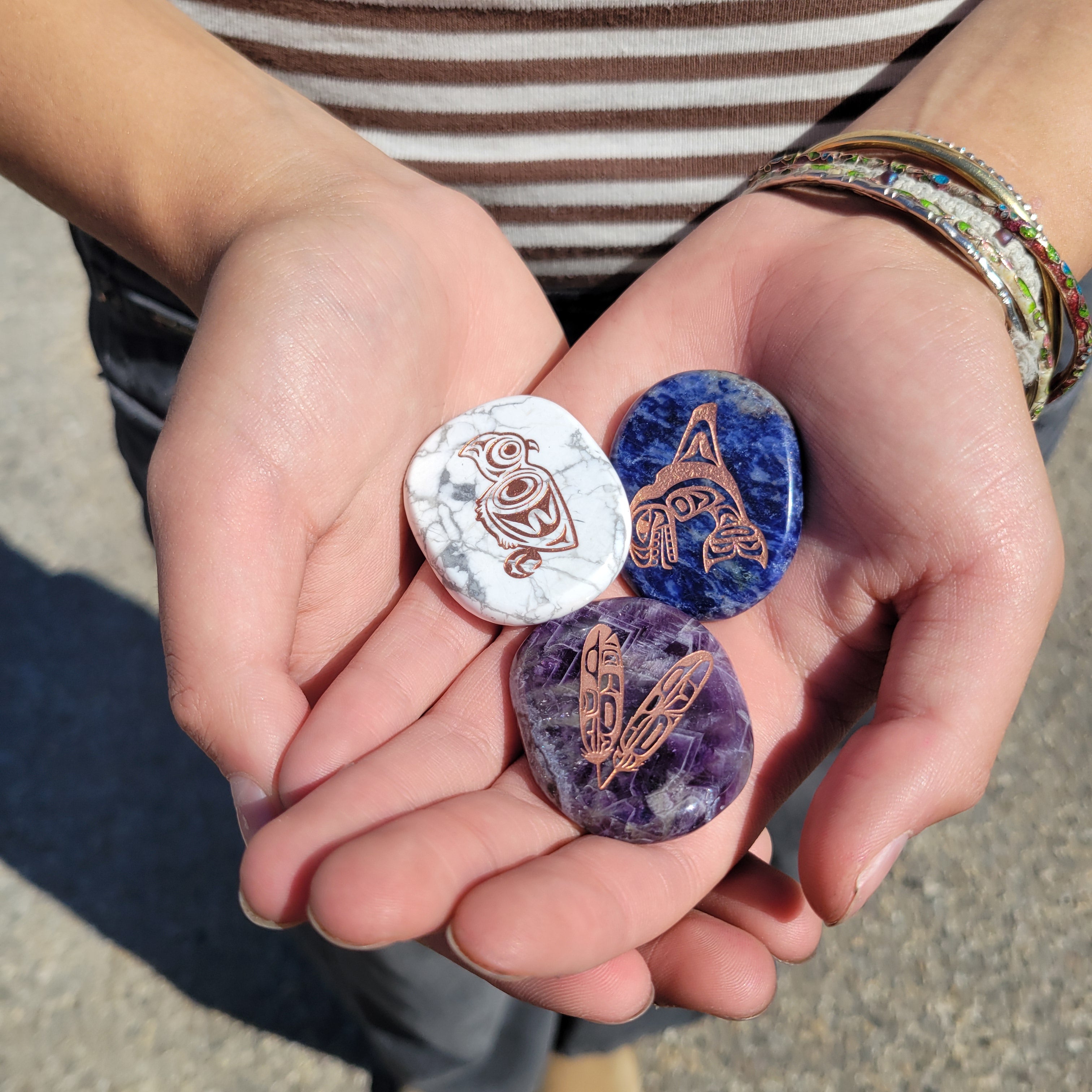 Amethyst Eagle Feathers Spirit Stone