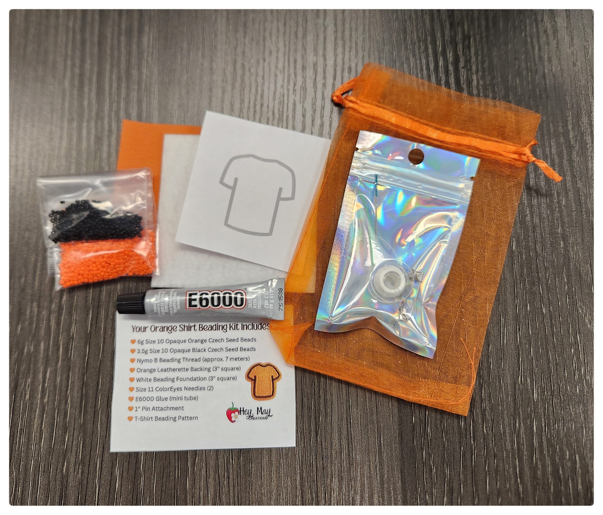 Orange Shirt Beading Kit by Strawberry Moon Artistry