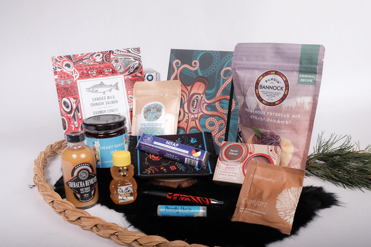 Indigenous Box corporate appreciation gift box with its contents