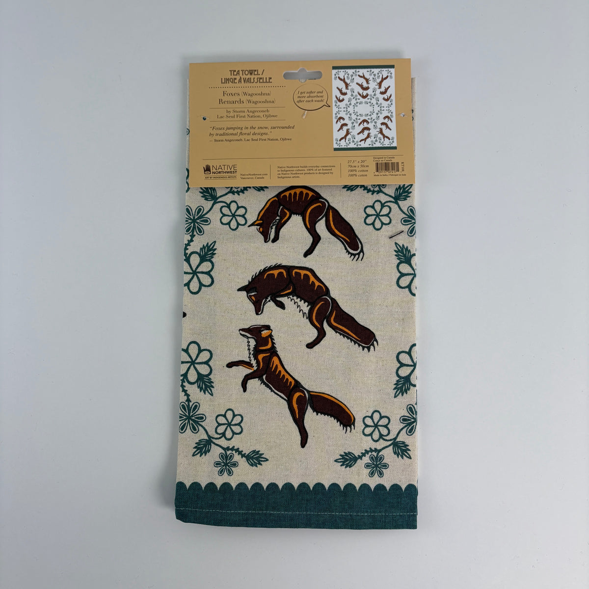 Foxes Cotton Tea Towel