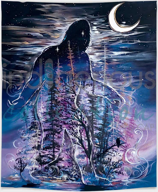 Indigenous Paisley Dark Sea Ultra-Soft Micro Fleece Blanket 40