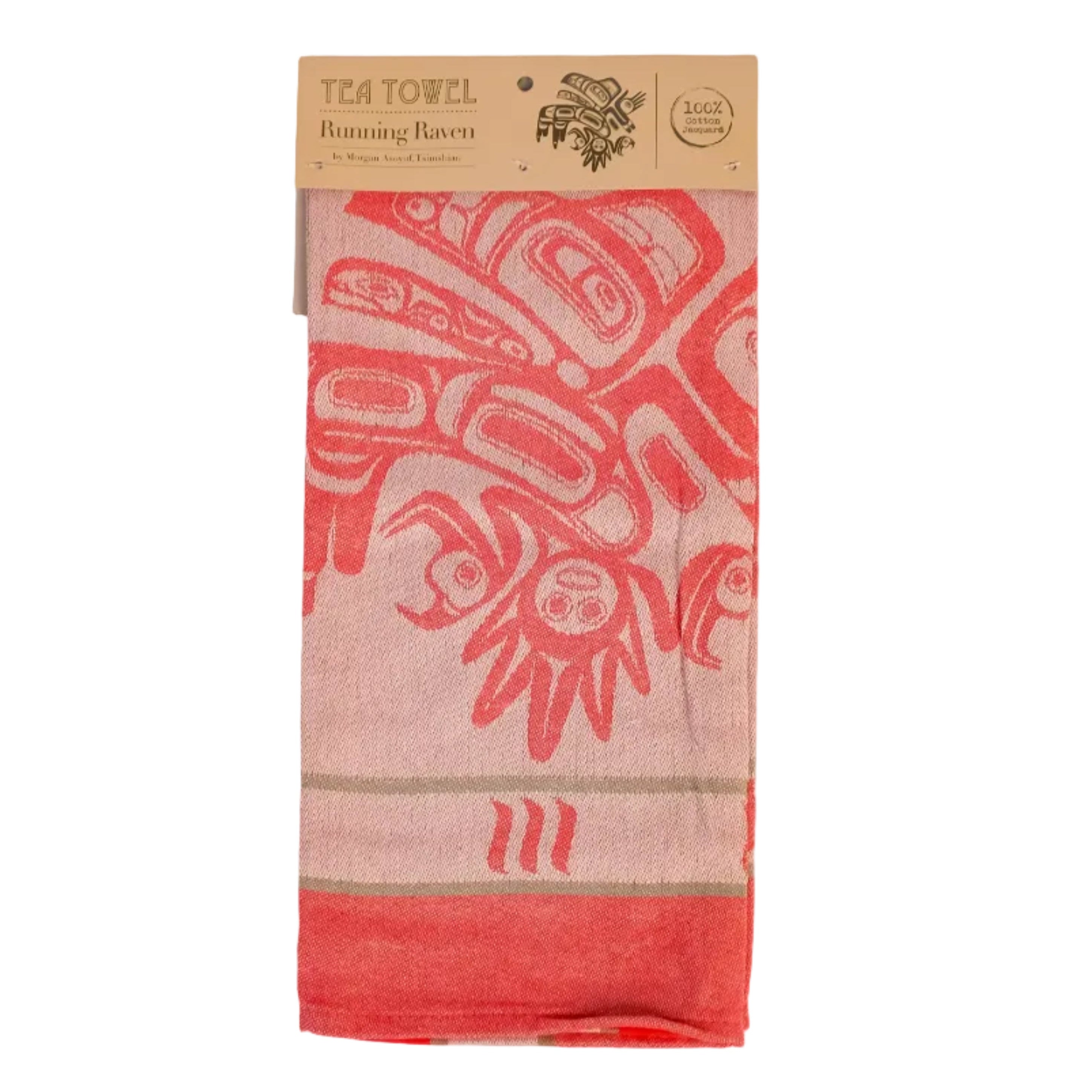 Running Raven Cotton Tea Towel