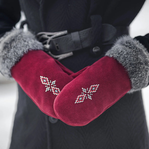 Manitobah Mukluks Fur Trimmed Mittens