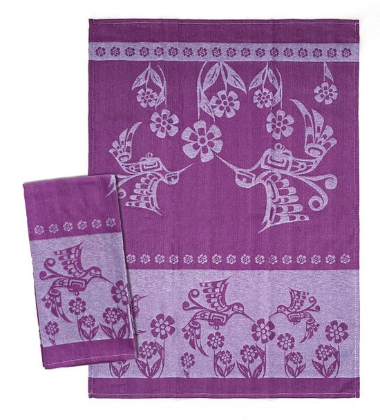 Art Printed Cotton Tea Towel - Indigenous Box