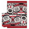 Art Printed Cotton Tea Towel - Indigenous Box