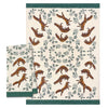 Art Printed Cotton Tea Towel - Indigenous Box