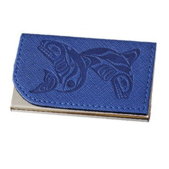 Blue Business Card Holder Case