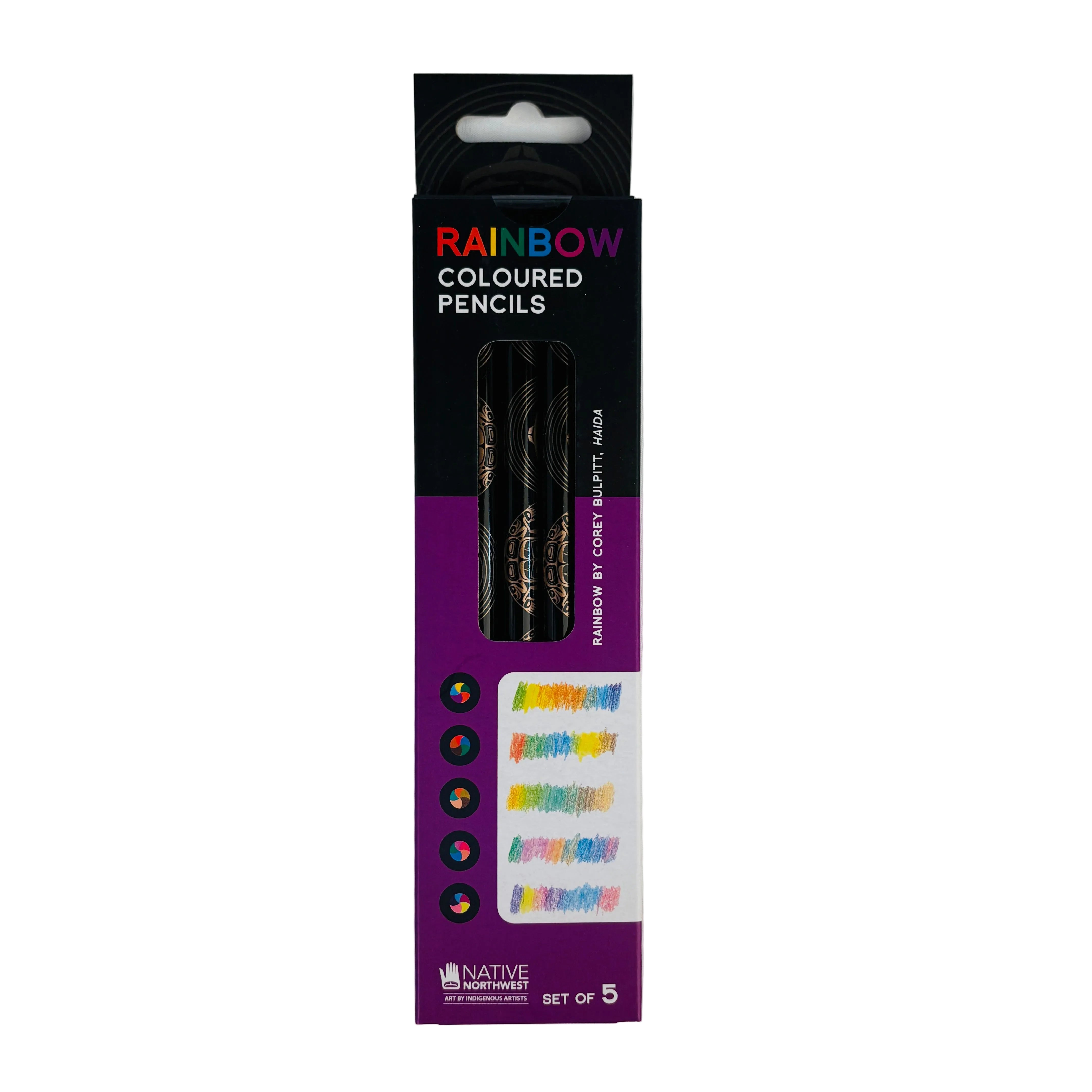 Native Northwest - Rainbow Coloured Pencils 5 pack