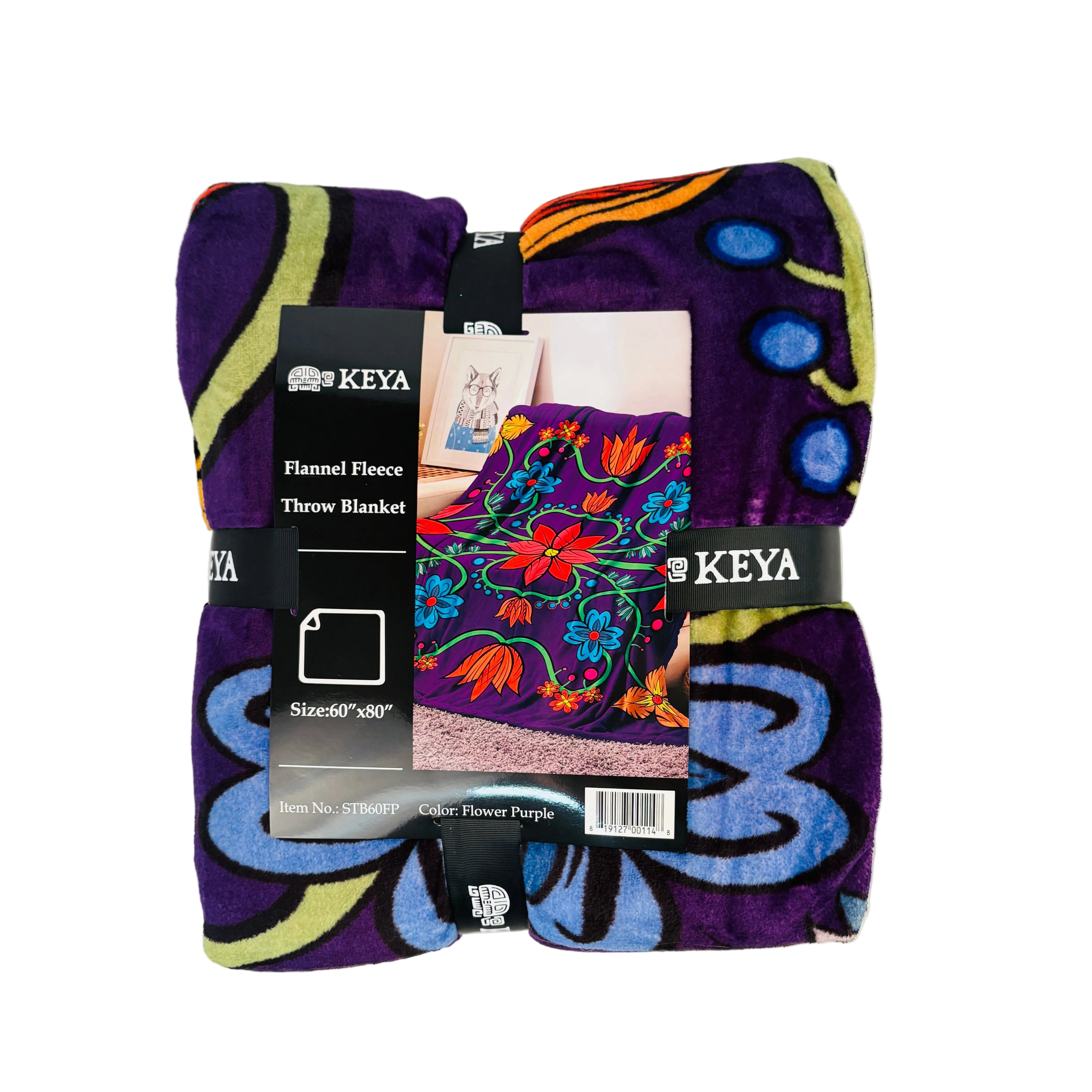 Keya - Floral Throw Blankets