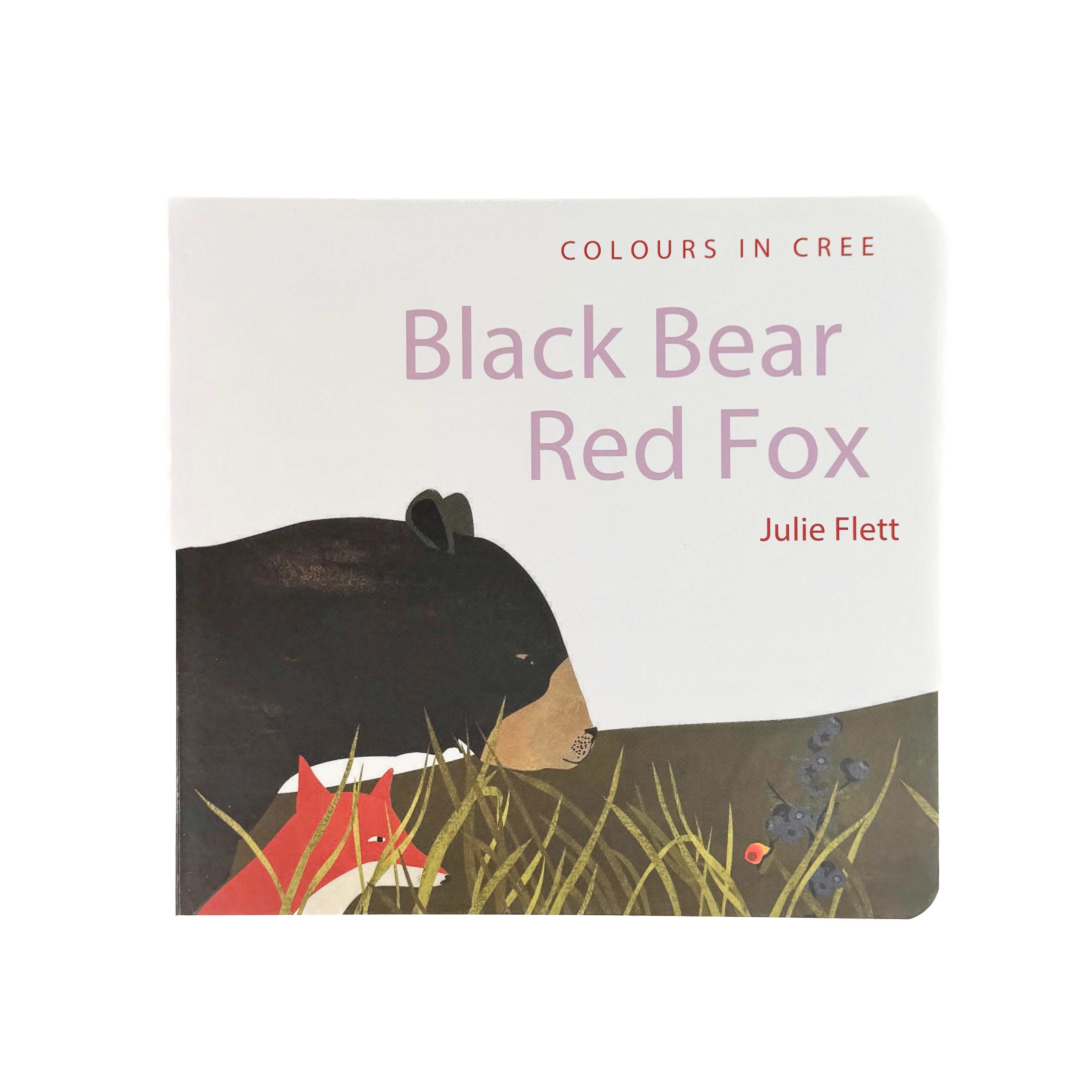 Children's Board Book "Black Bear Red Fox: Colours in Cree" by Julie Flett