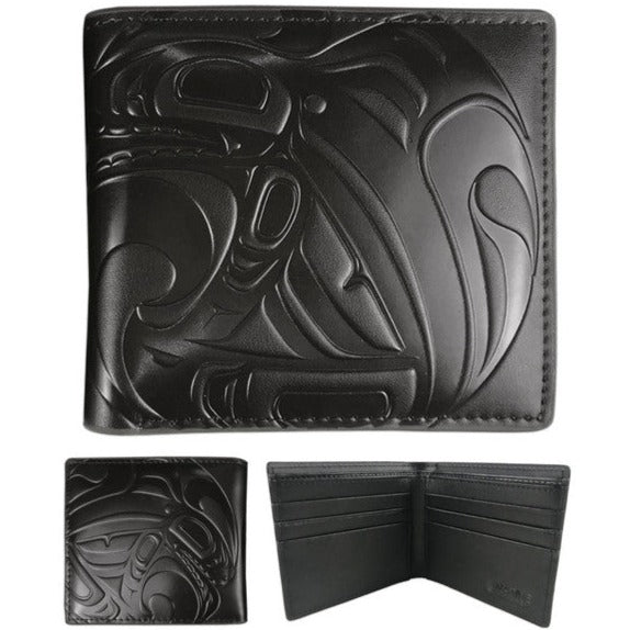Leather Embossed Bi - Fold Wallet - Indigenous Box