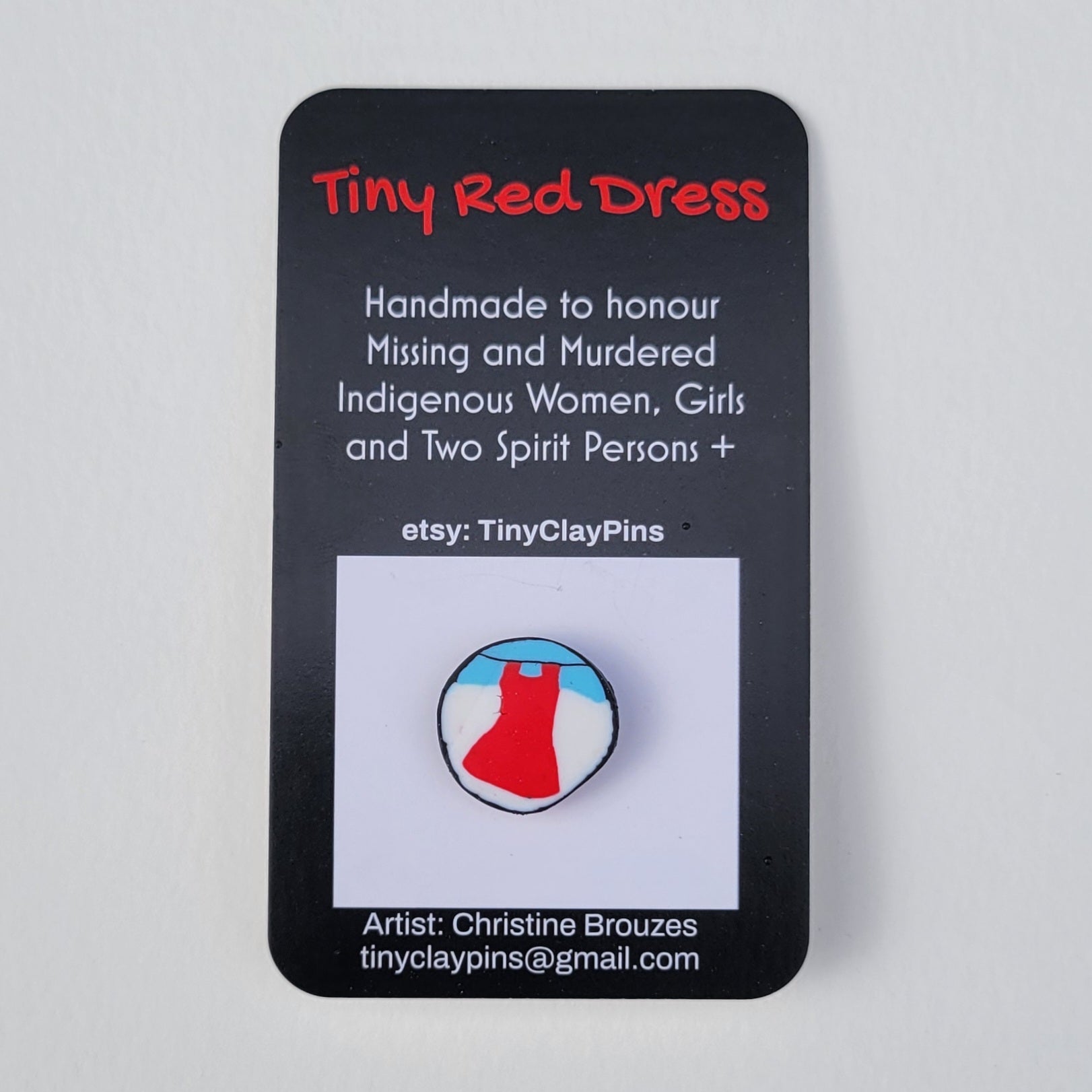 Tiny Clay Red Dress Pins