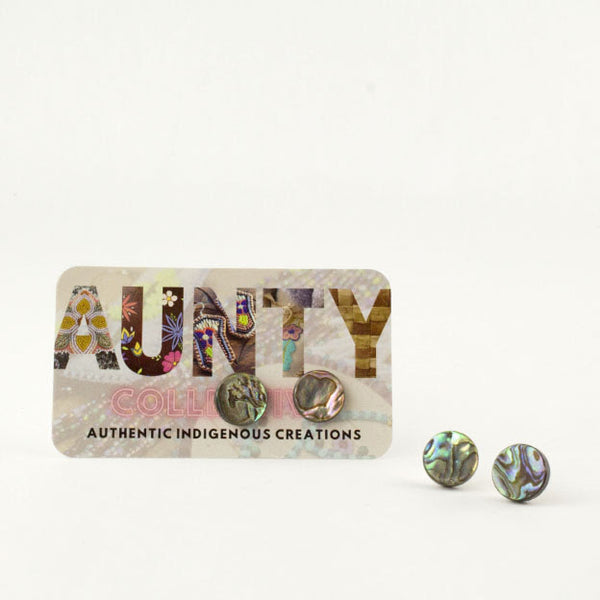 Aunty Collective Abalone Stud Earrings