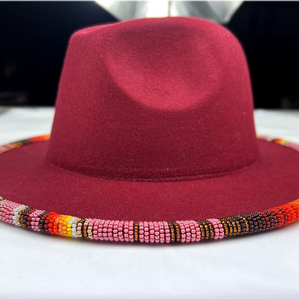 Angie Styles Beaded Wide-Brimmed Felt Hat